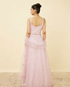 Rosewater Pink Floral Patterned Skirt Top Set image number 4